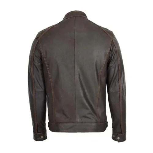 Men's Brown Ethan Classic Biker Leather Jacket