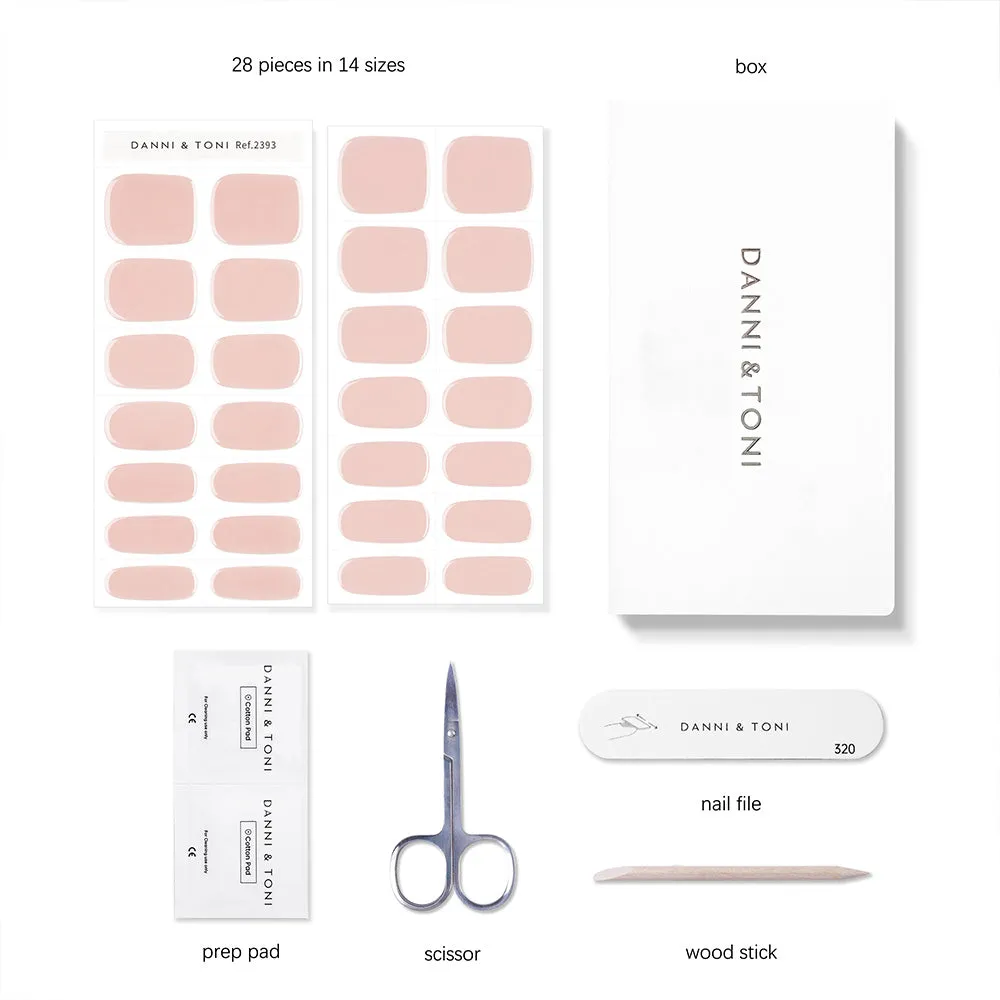 Minimalist Nude Matte Semi Cured Gel Nail Strips  | Tint Nude - 2393