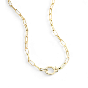 Mint Paperclip Necklace