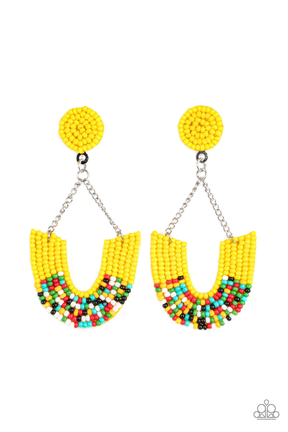 Paparazzi Make it RAINBOW- Yellow  Earring P5PO-YWXX-032XX