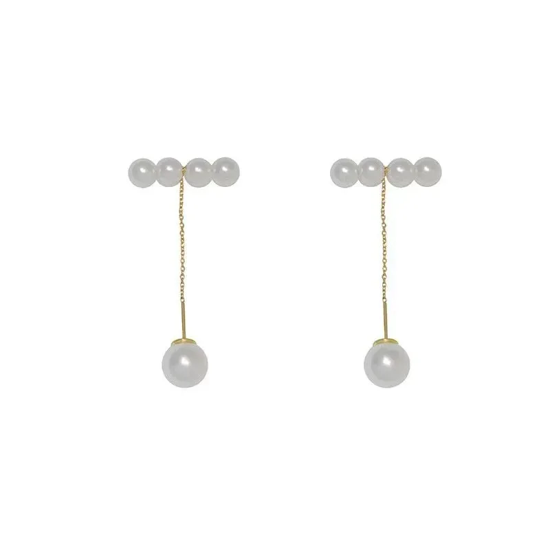 Pearl Earrings with Pendant