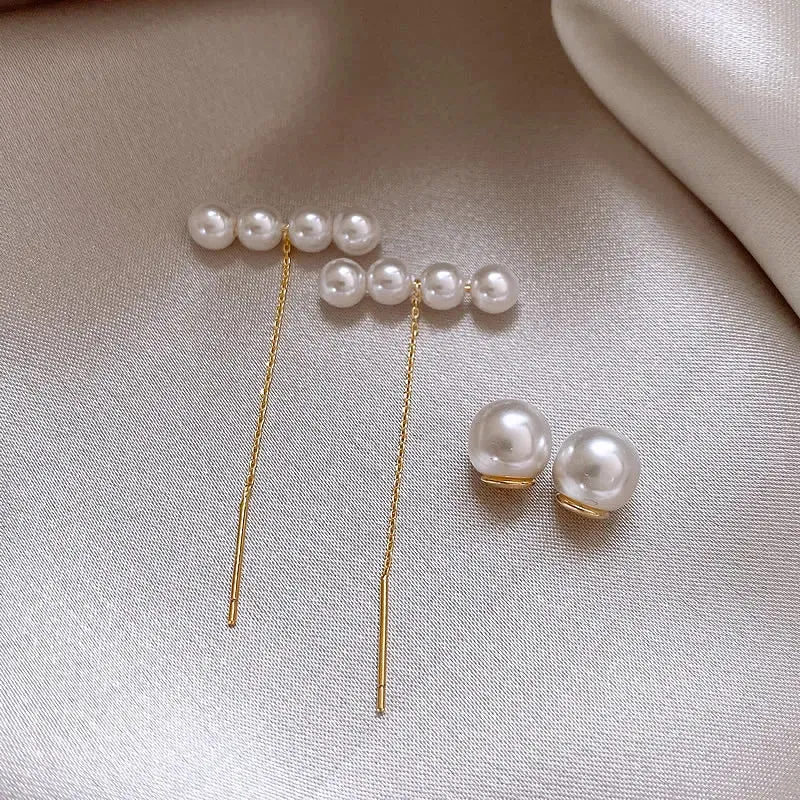 Pearl Earrings with Pendant