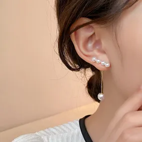Pearl Earrings with Pendant