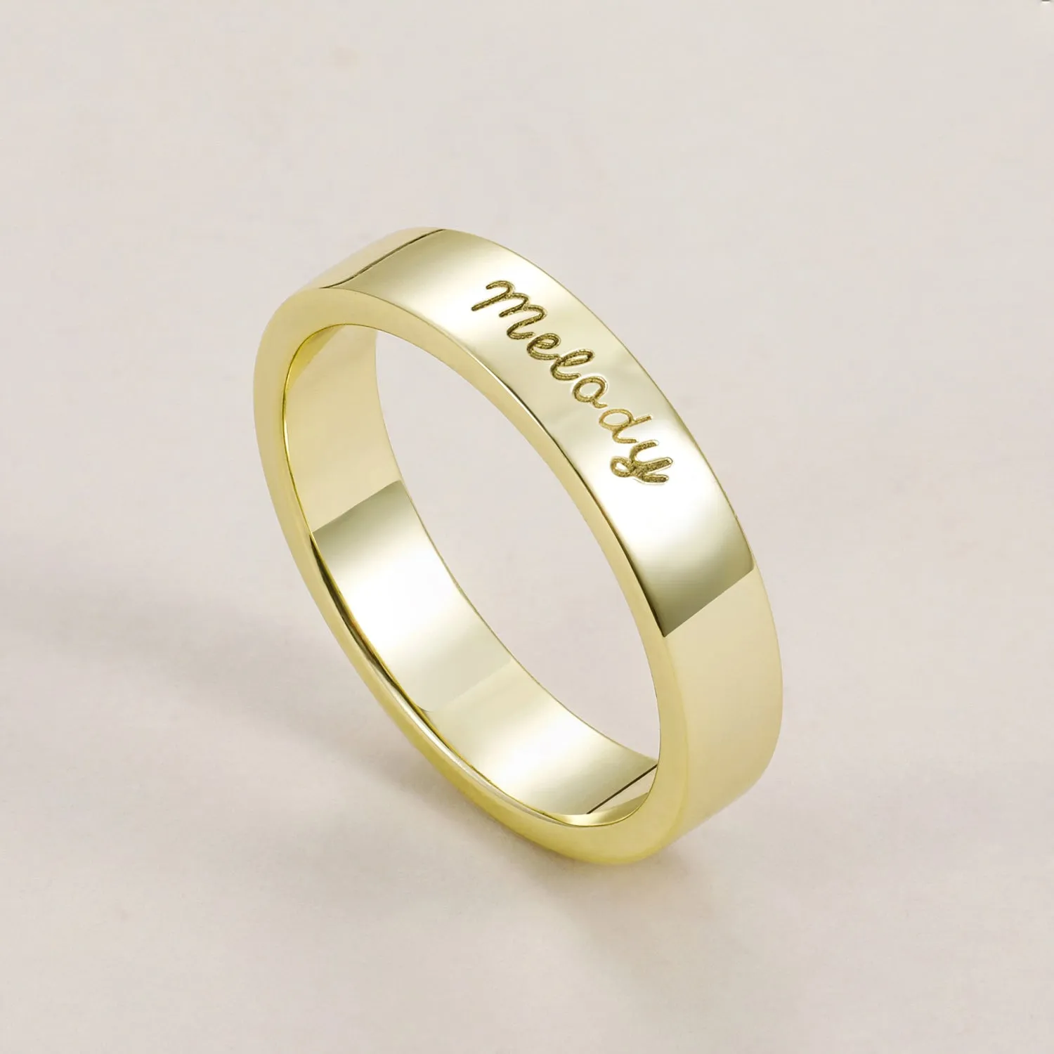 Personalized Engraved Name Ring | 4mm