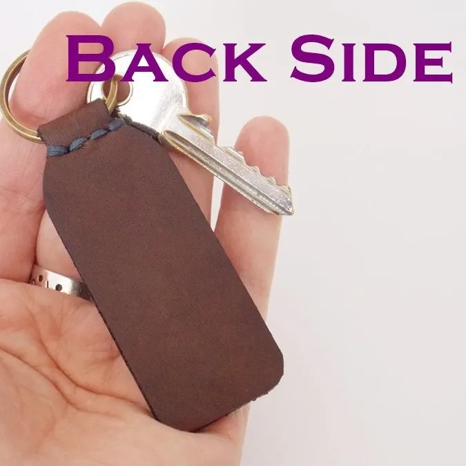 Personalized Leather Keychain