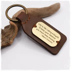 Personalized Leather Keychain