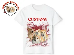 Pet Portrait Custom Dog Shirt Gift for Dog Mom