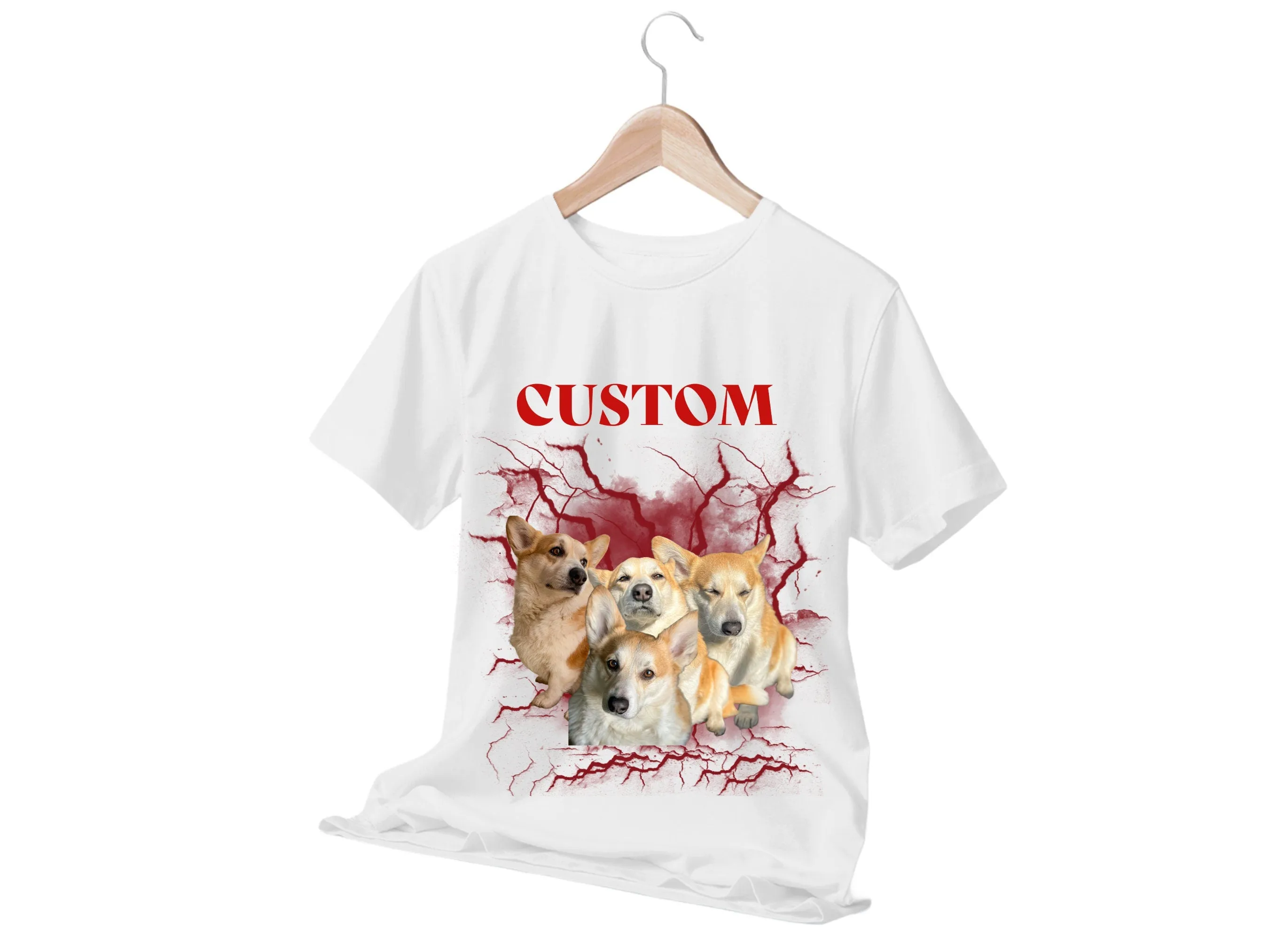 Pet Portrait Custom Dog Shirt Gift for Dog Mom