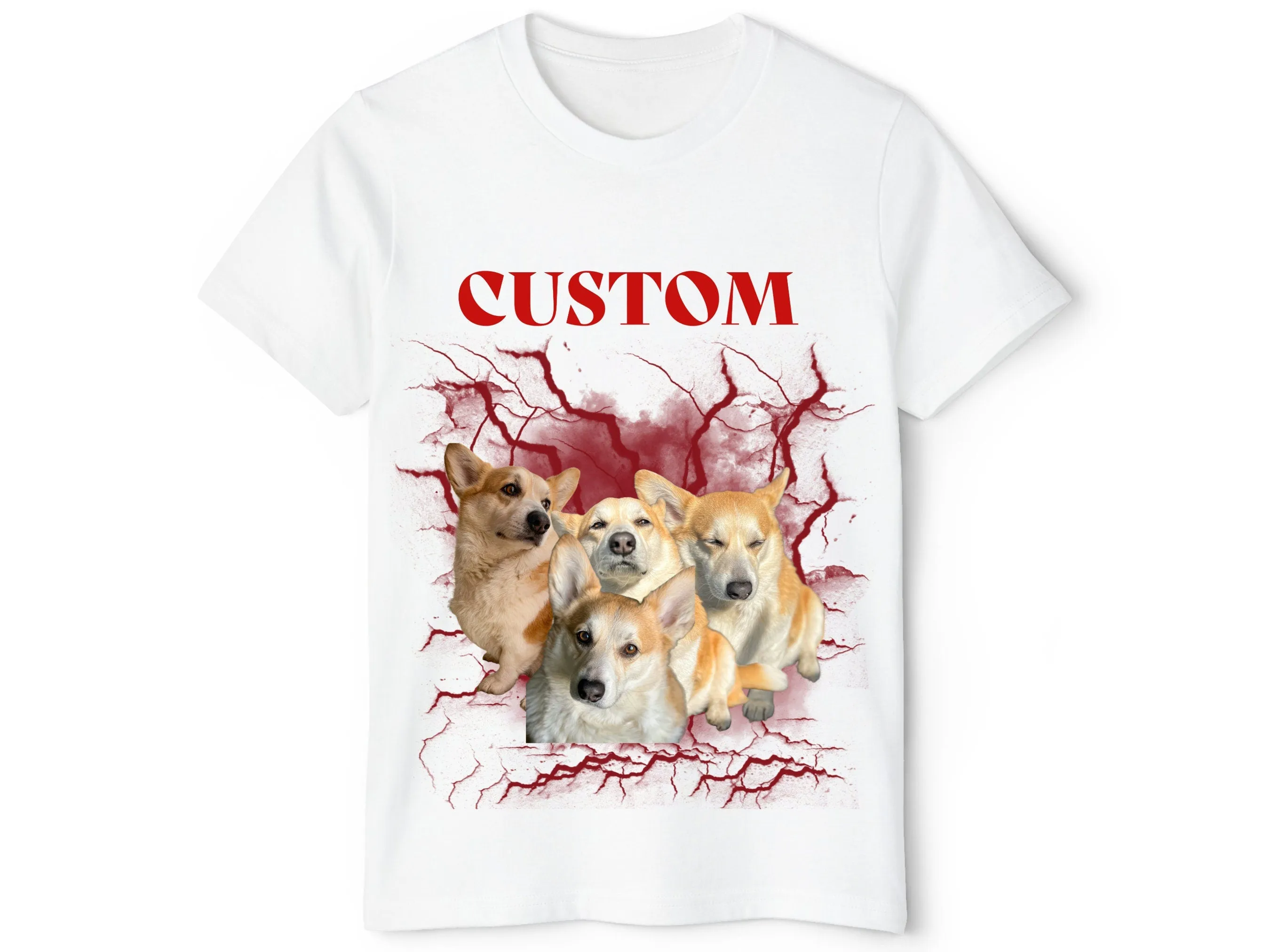 Pet Portrait Custom Dog Shirt Gift for Dog Mom