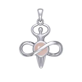 Peter Stone Eternal Light of Goddess Silver Pendant with Gem TPD6176