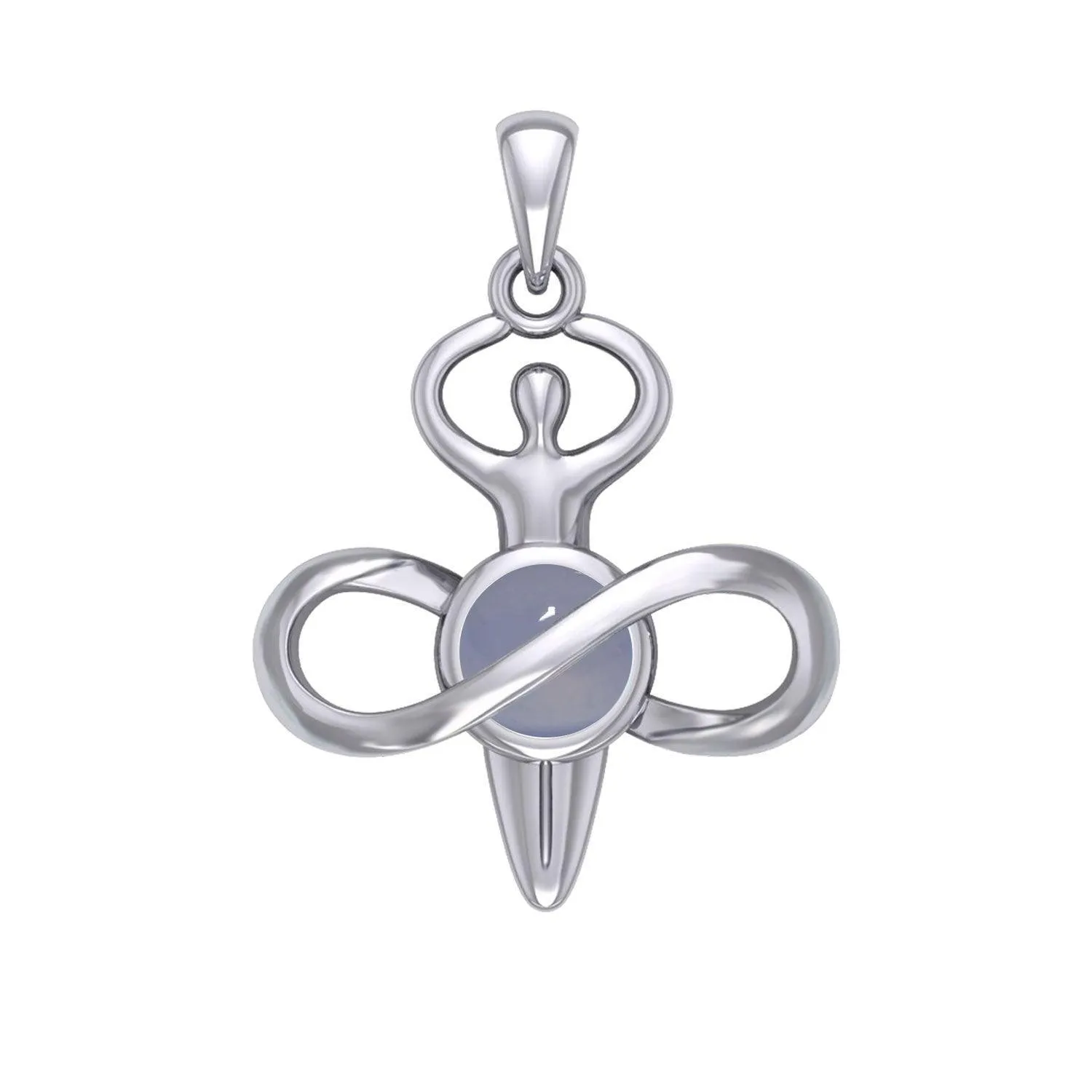 Peter Stone Eternal Light of Goddess Silver Pendant with Gem TPD6176