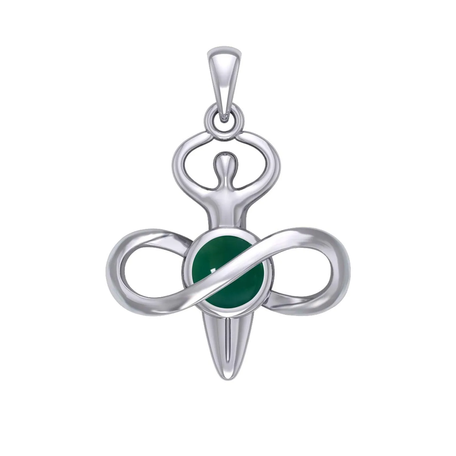 Peter Stone Eternal Light of Goddess Silver Pendant with Gem TPD6176