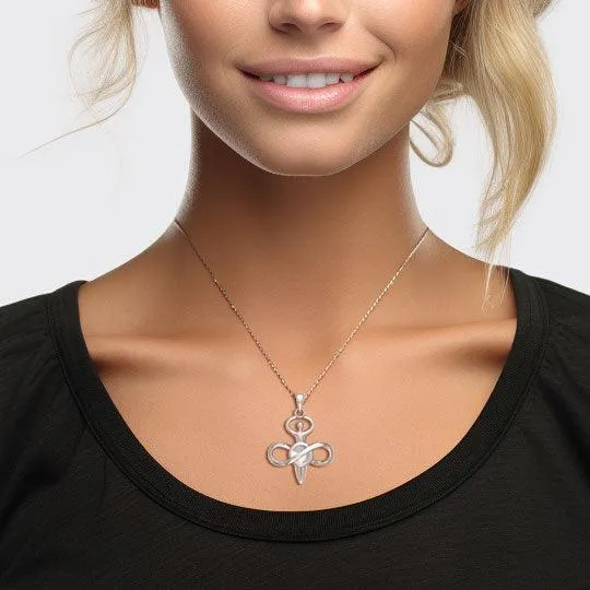 Peter Stone Eternal Light of Goddess Silver Pendant with Gem TPD6176