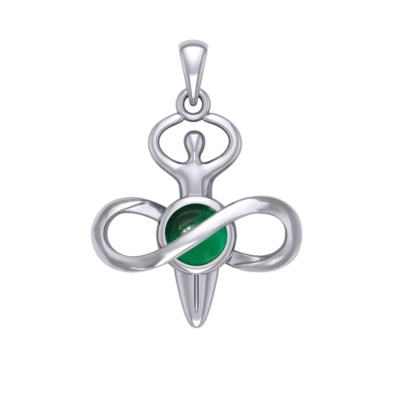 Peter Stone Eternal Light of Goddess Silver Pendant with Gem TPD6176