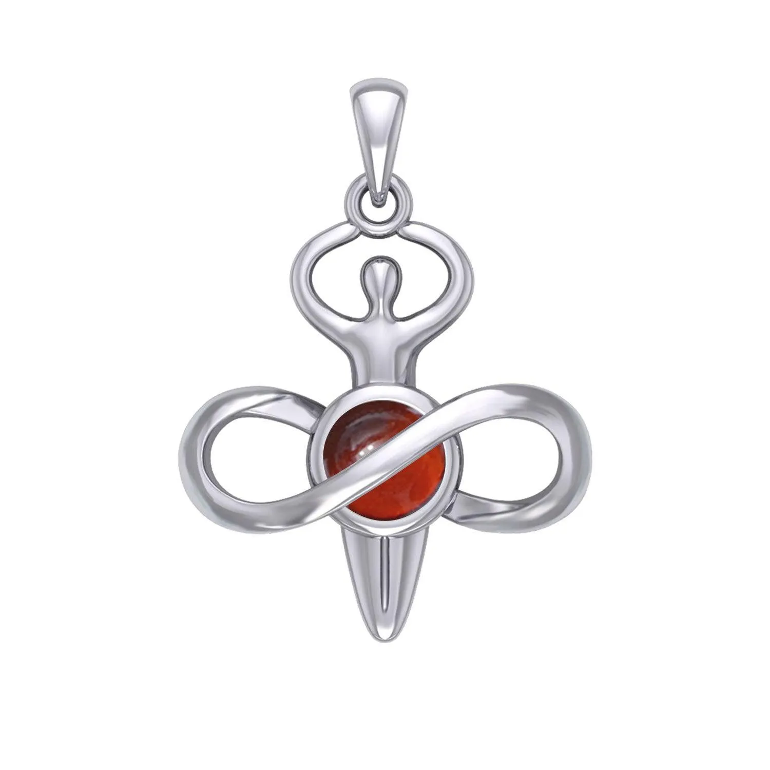 Peter Stone Eternal Light of Goddess Silver Pendant with Gem TPD6176