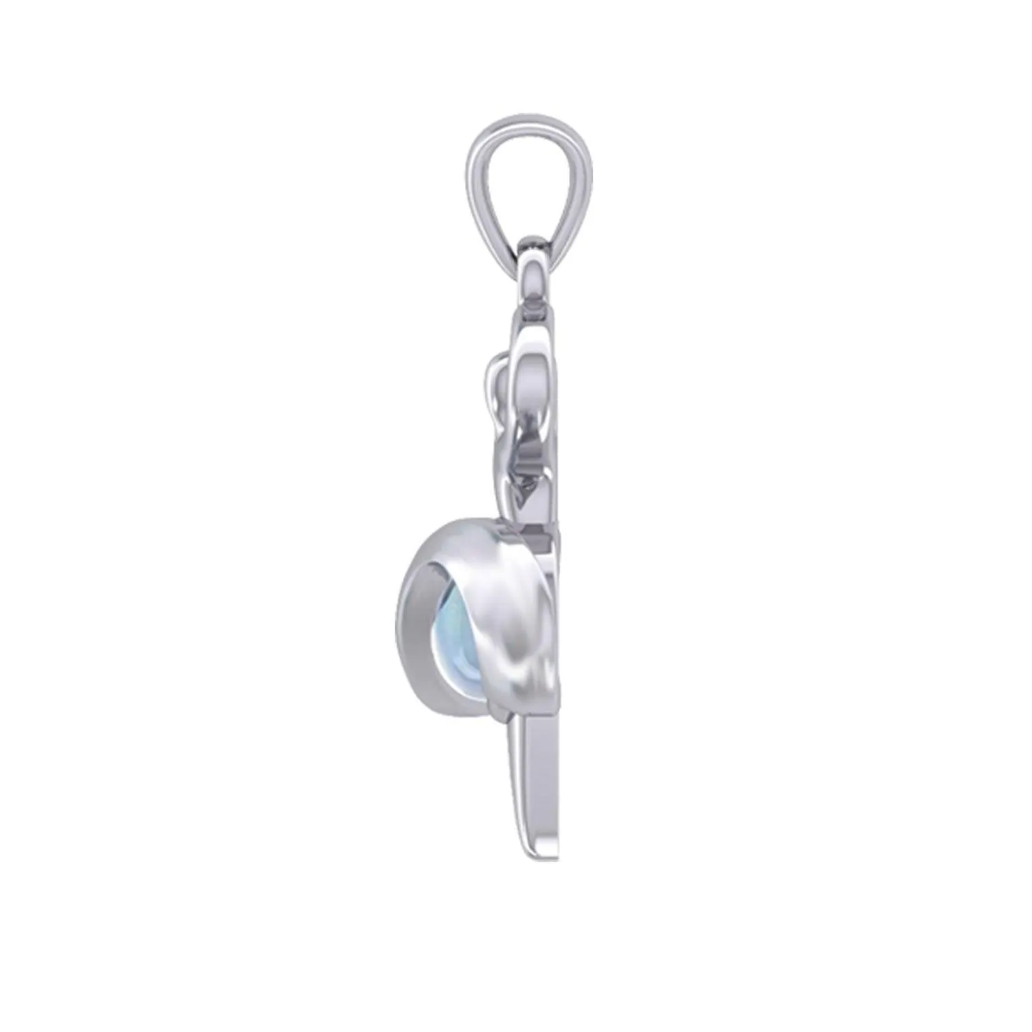 Peter Stone Eternal Light of Goddess Silver Pendant with Gem TPD6176