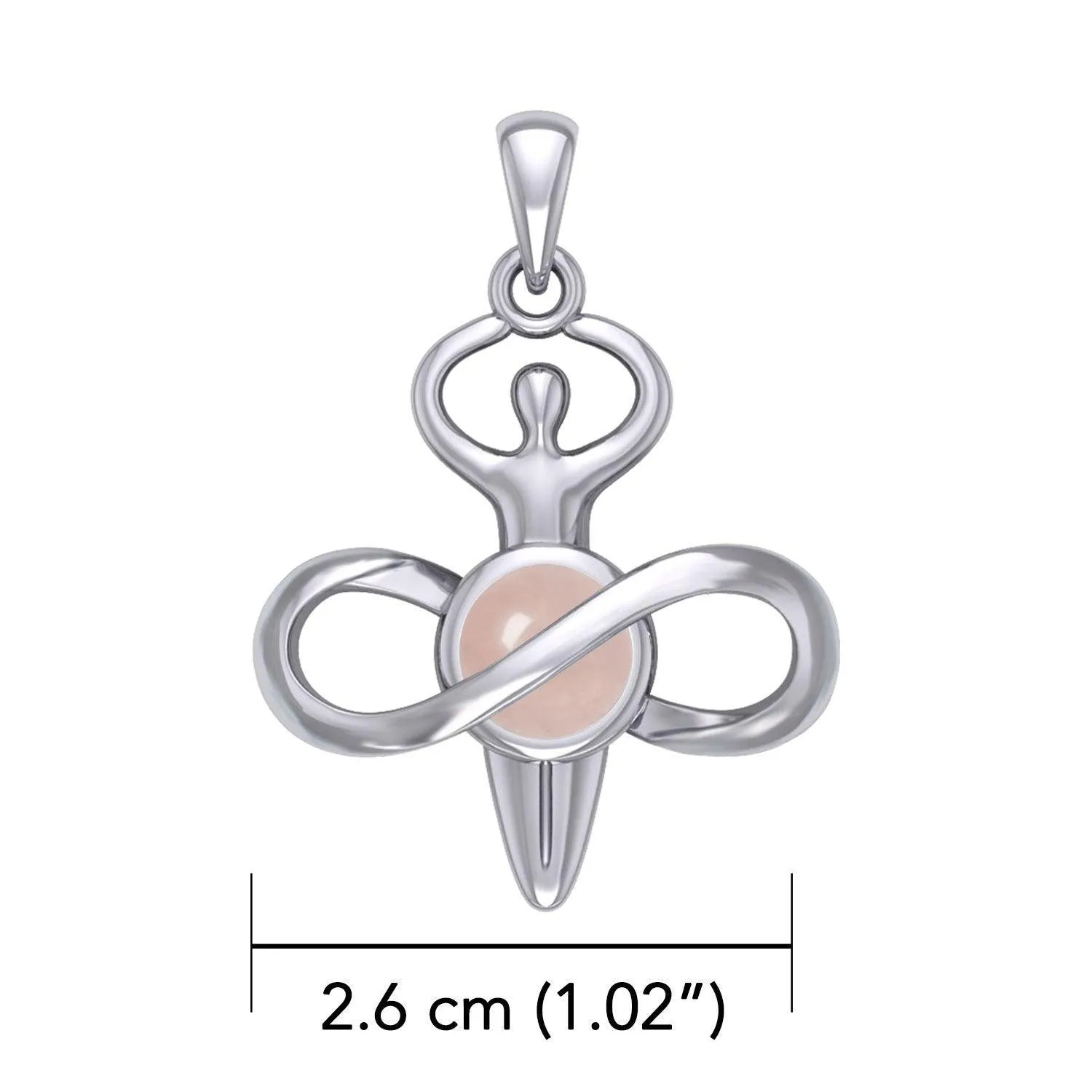 Peter Stone Eternal Light of Goddess Silver Pendant with Gem TPD6176