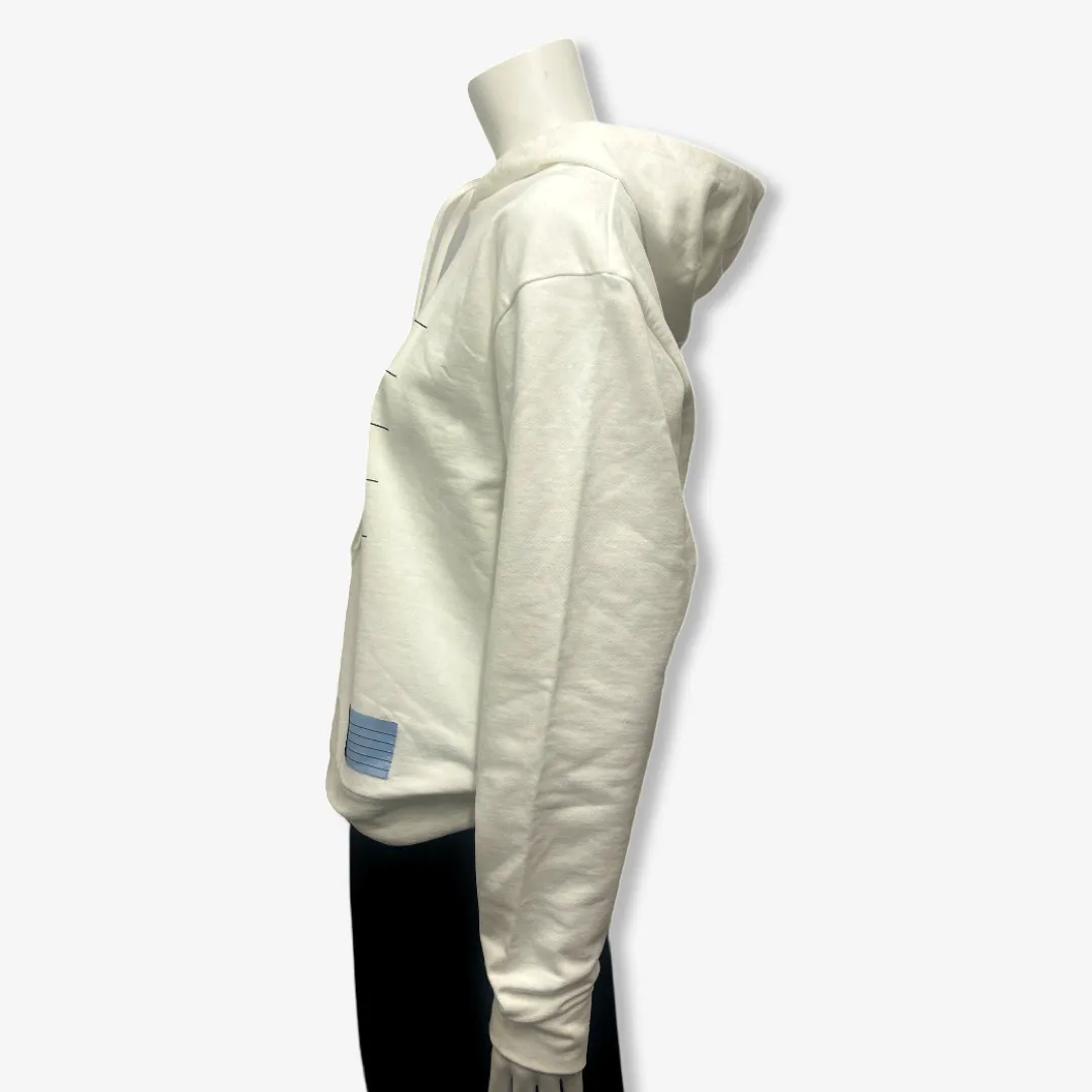 Prada Women's White Cotton Logo Hoodie
