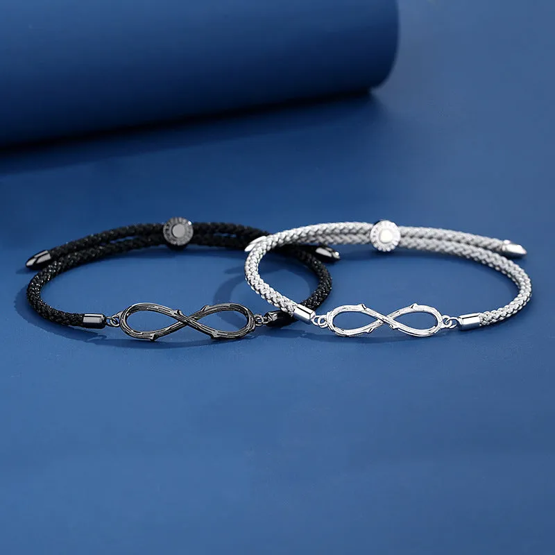 Promise Bracelet Sterling Silver Infinity Bracelets For Couples