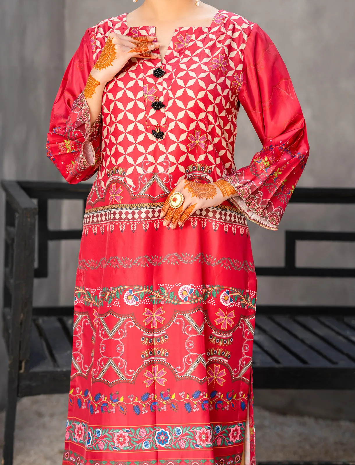 "OLAY" Grip Silk Printed Shirt