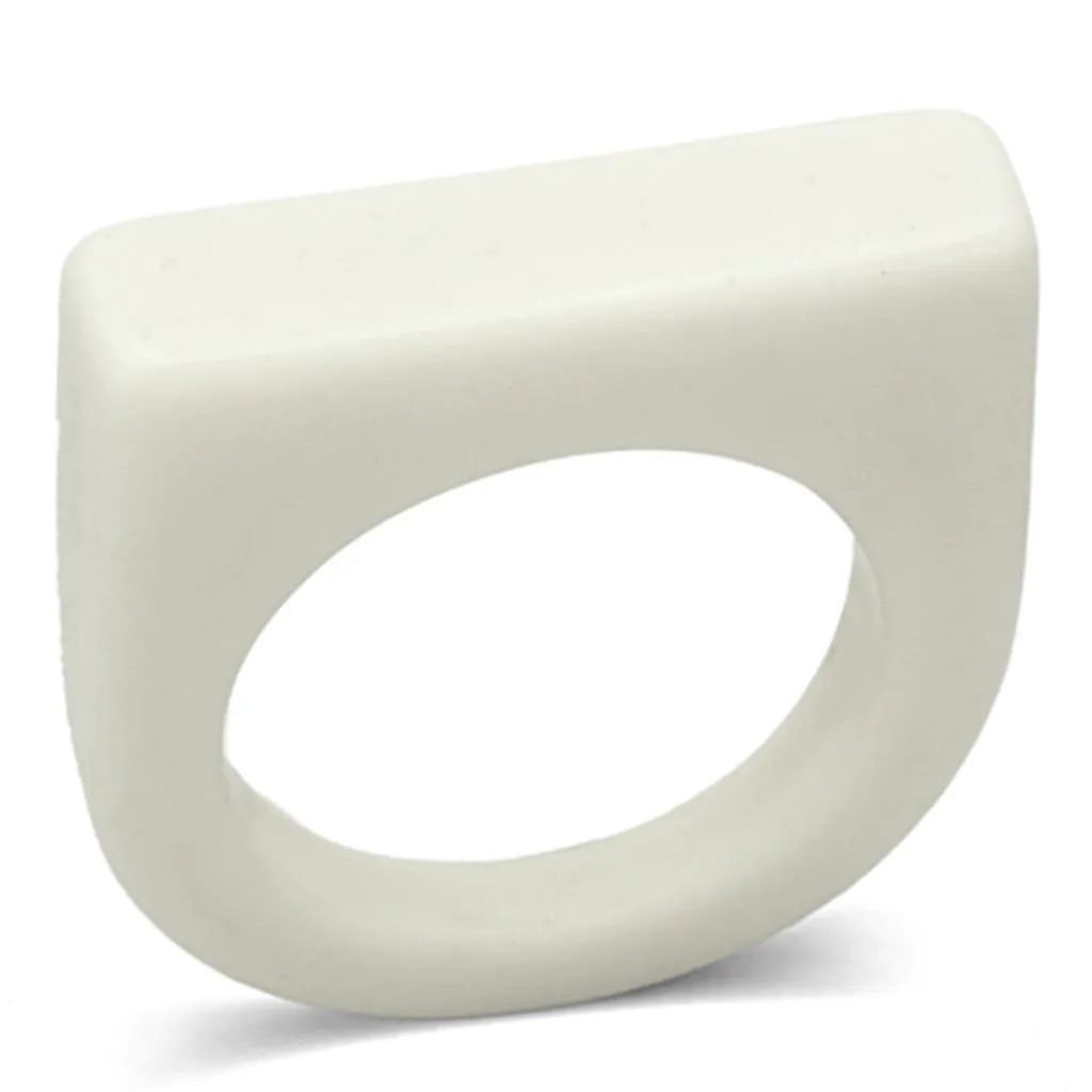 Resin Ring with Synthetic in White for Women Style LO2964