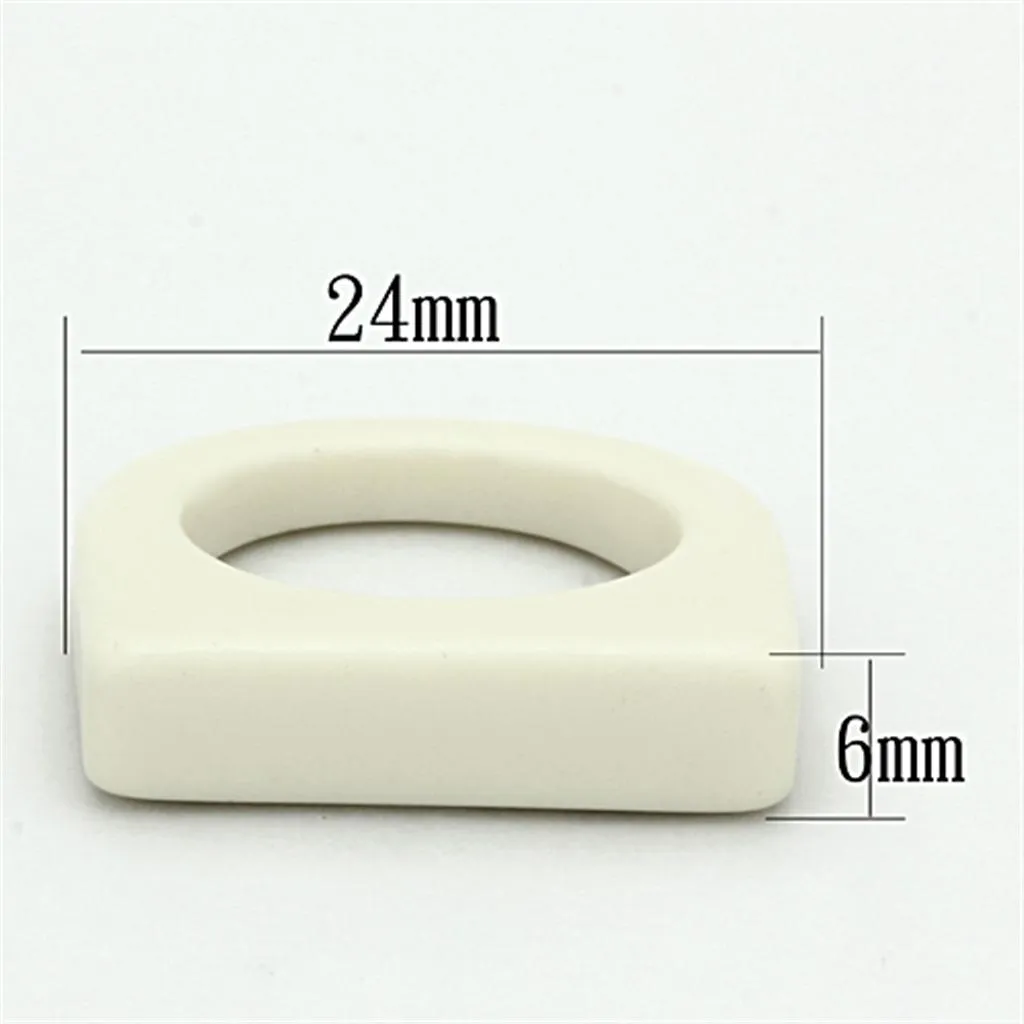 Resin Ring with Synthetic in White for Women Style LO2964