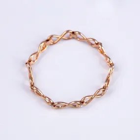 Rose Gold Crystal Infinity Link Bracelet