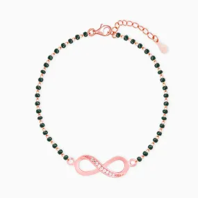 Rose Gold Eternity Mangalsutra Bracelet
