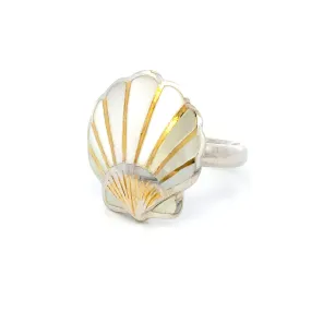 Scallop Shell Ring, Sterling