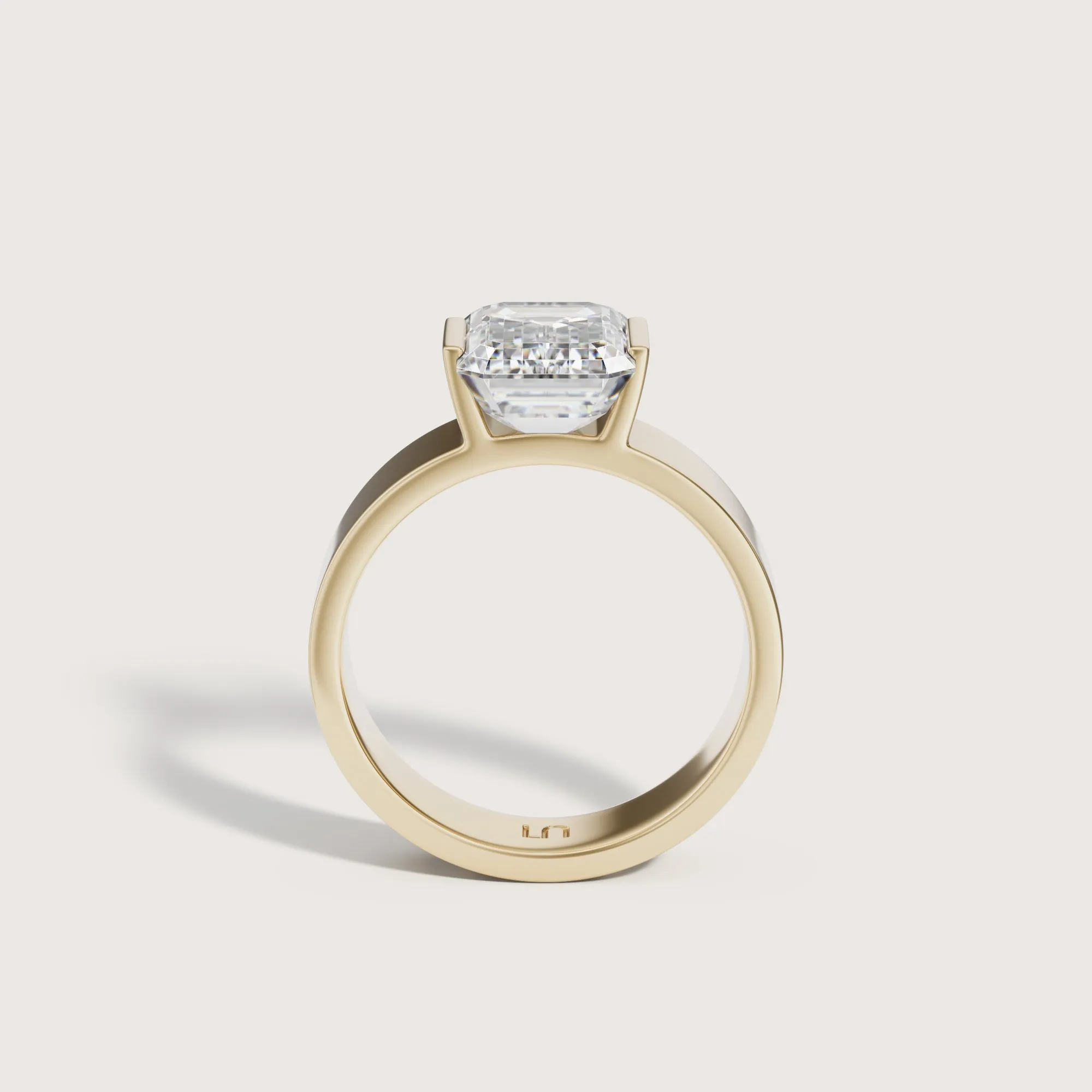 Sfera Emerald Flat Band Solitaire