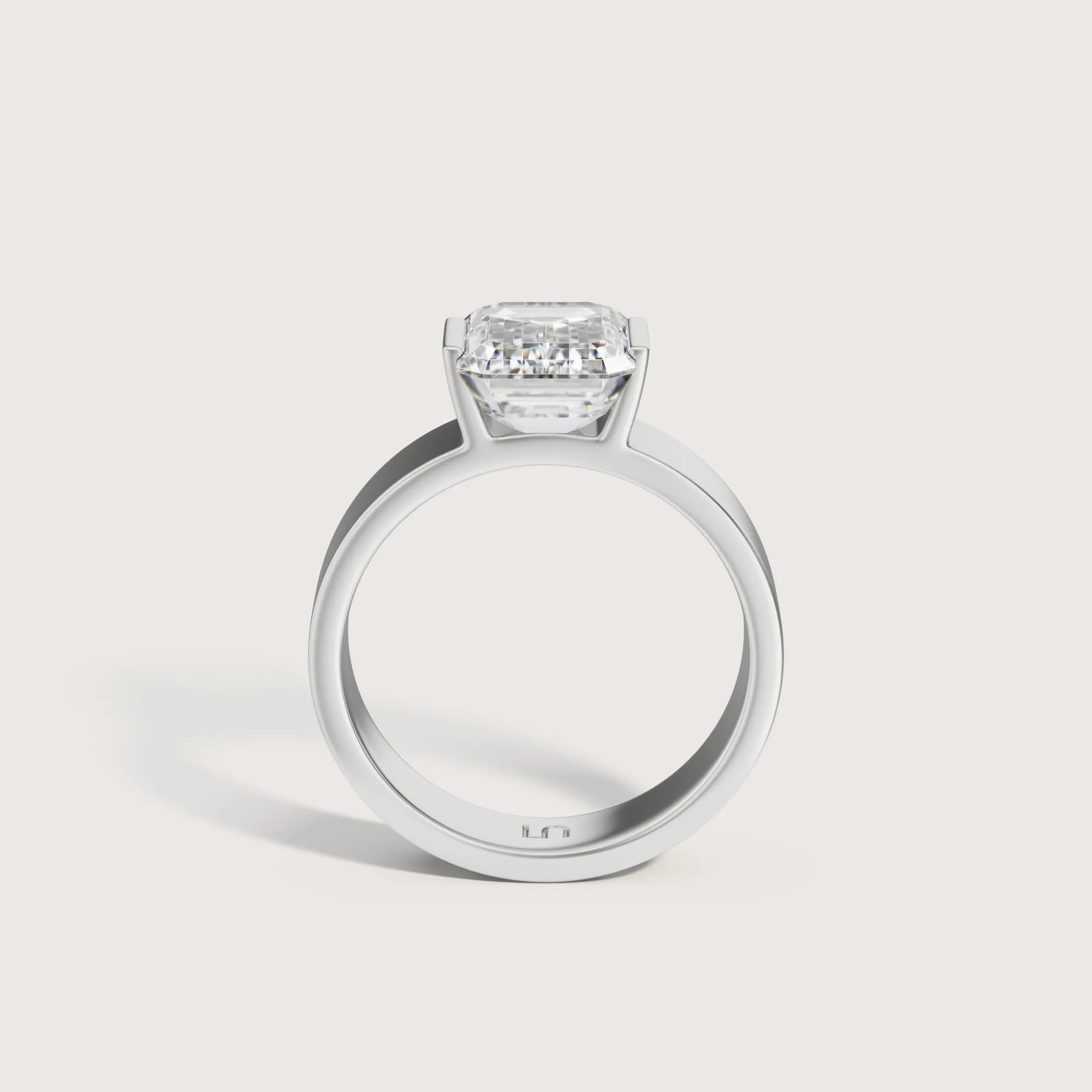 Sfera Emerald Flat Band Solitaire