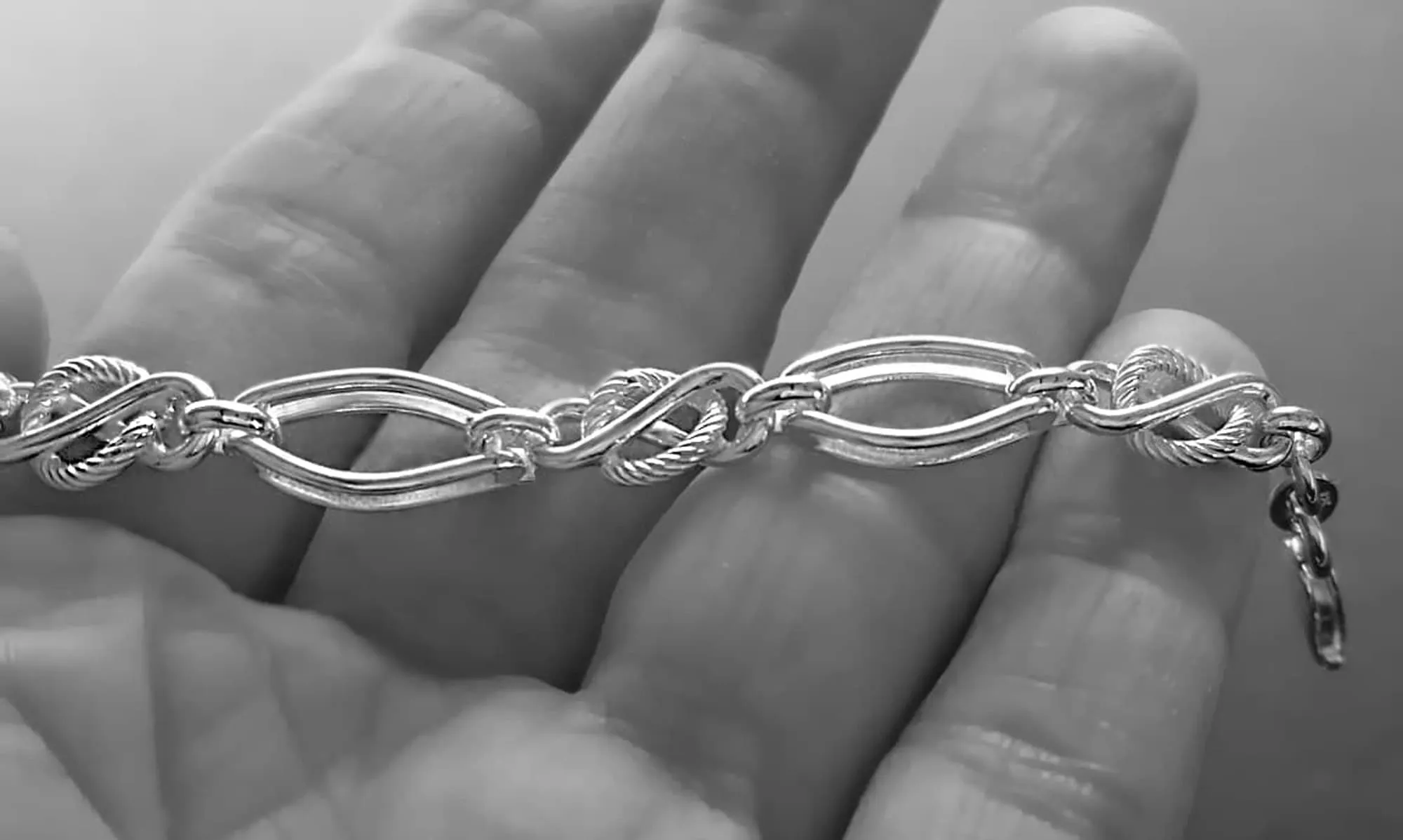 Silver Celtic Knot Necklace, Infinity, Full Length Celtic Chain