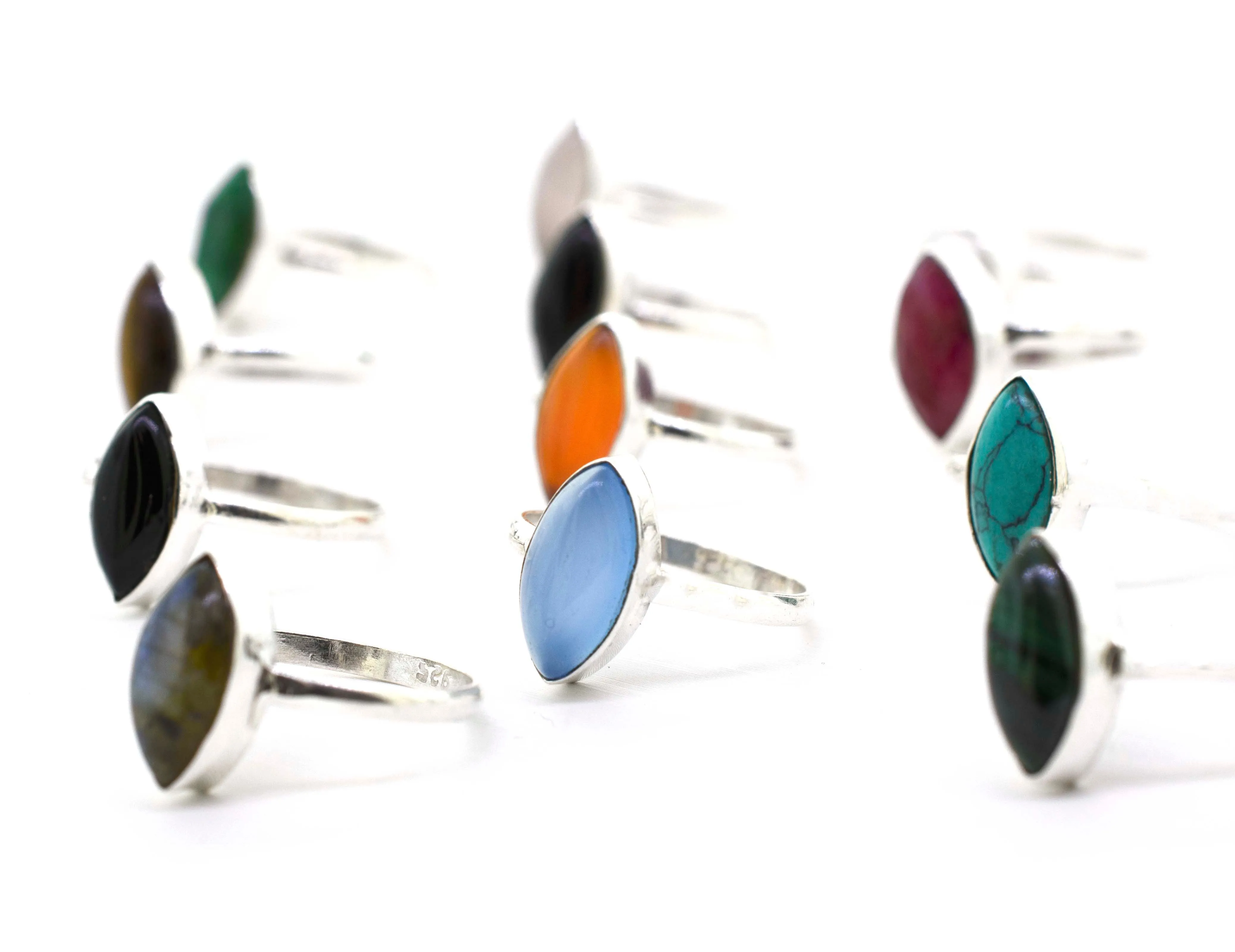 Simple Marquise Shaped Gemstone Ring