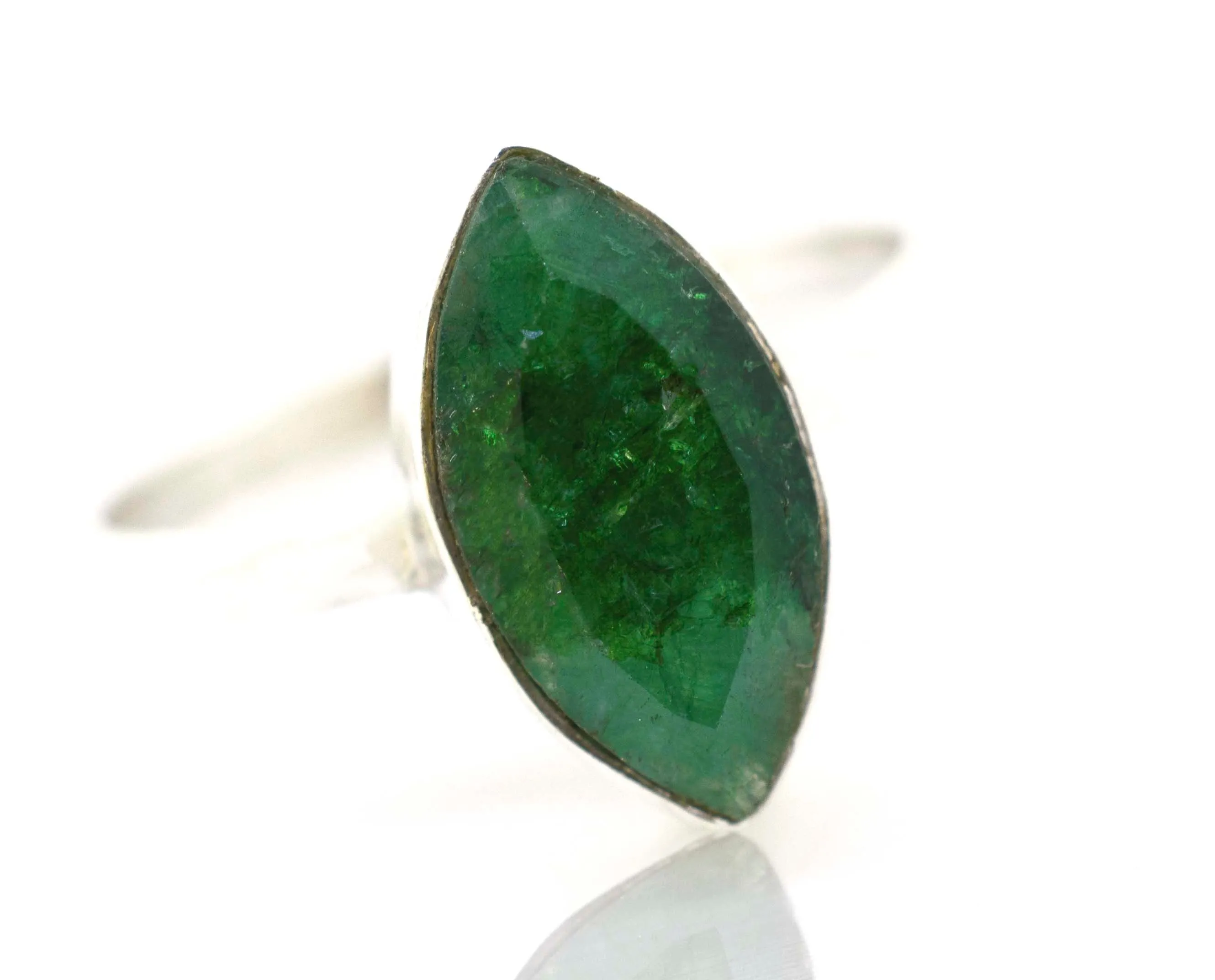 Simple Marquise Shaped Gemstone Ring