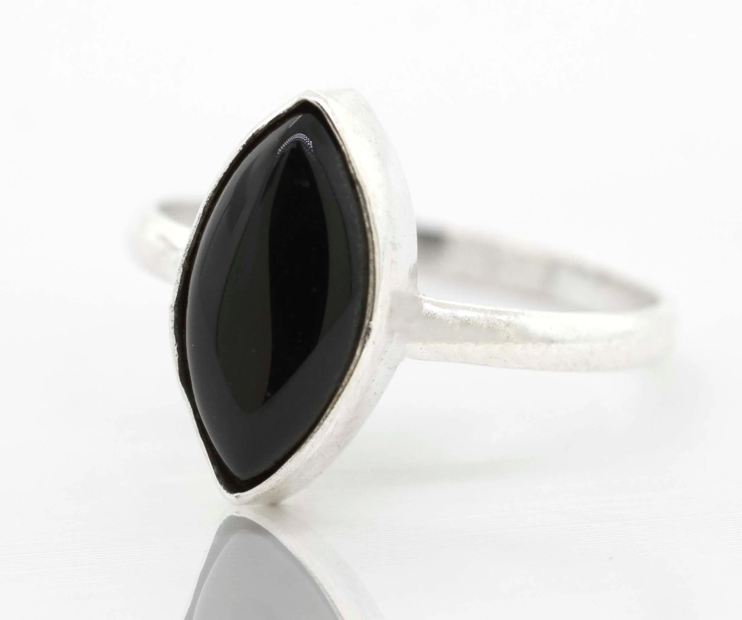 Simple Marquise Shaped Gemstone Ring