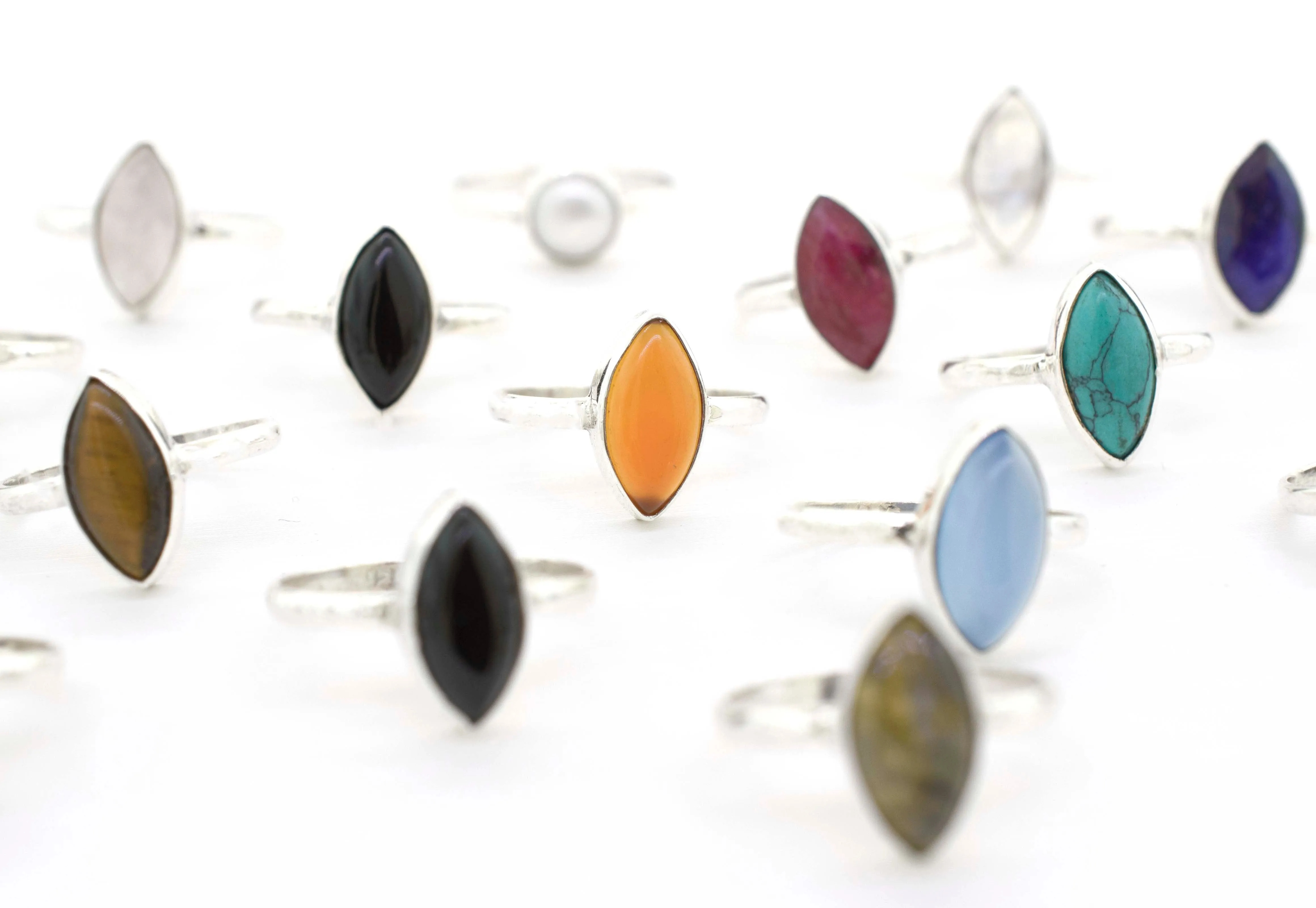 Simple Marquise Shaped Gemstone Ring