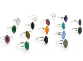 Simple Marquise Shaped Gemstone Ring