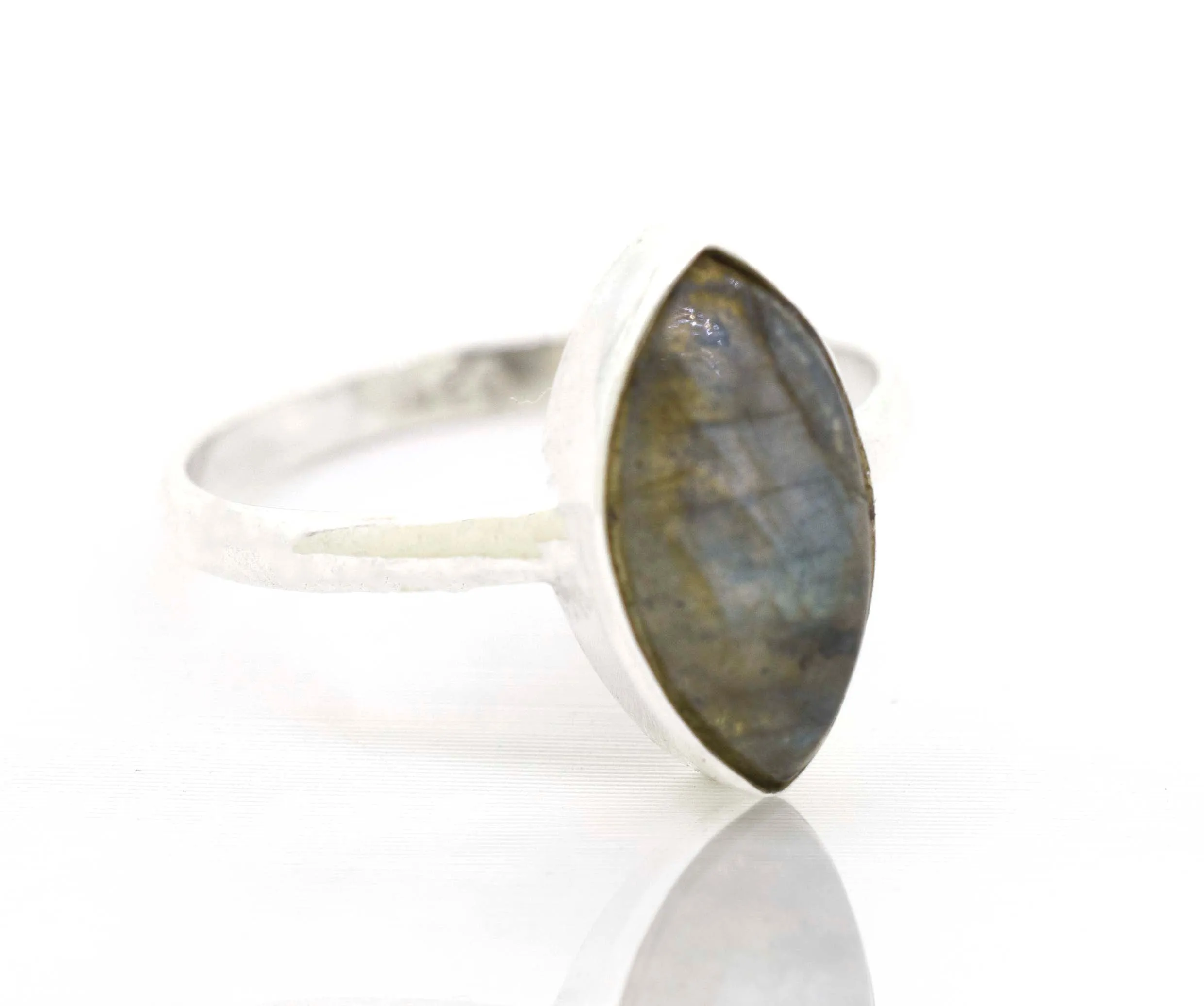 Simple Marquise Shaped Gemstone Ring