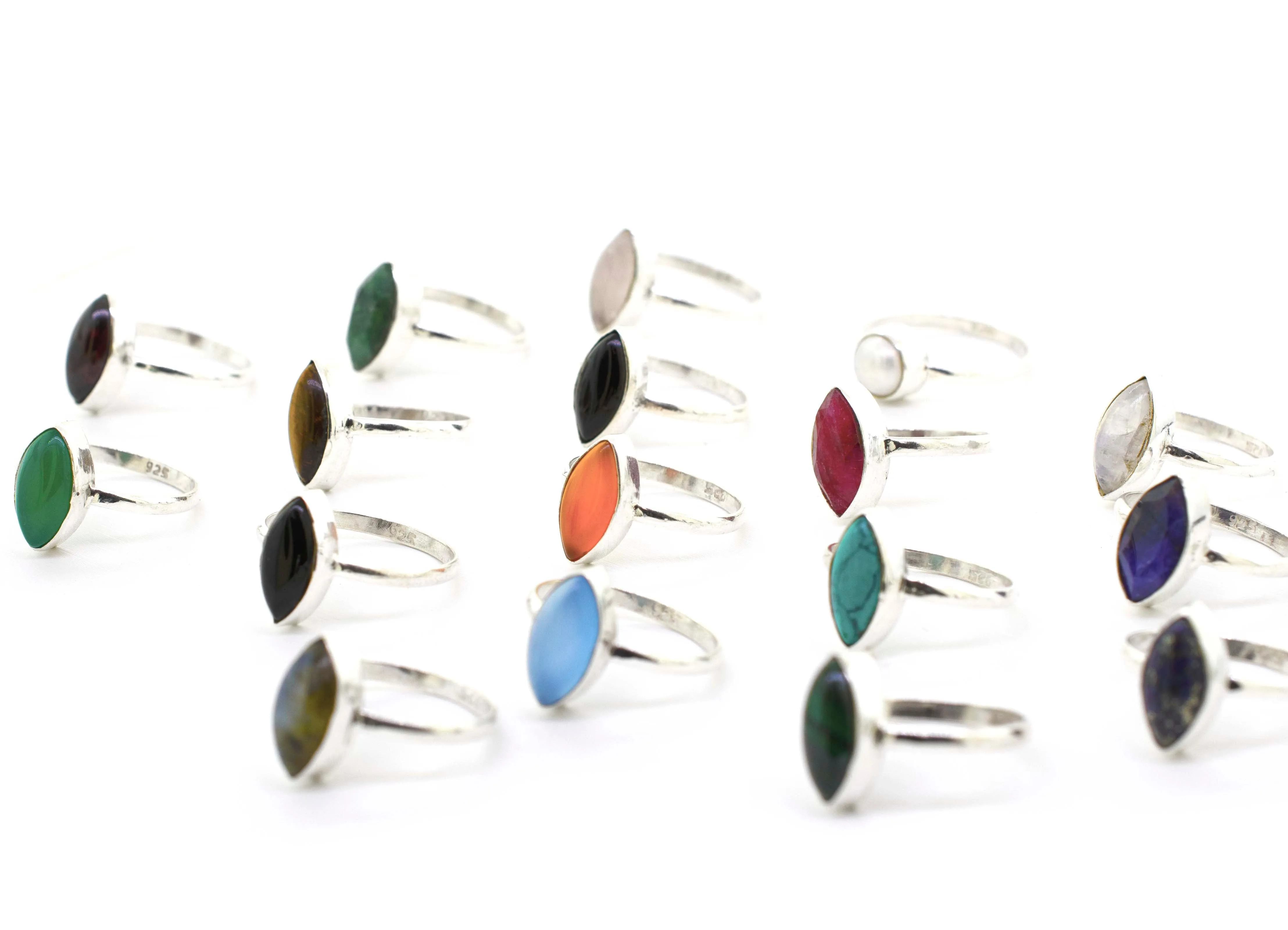 Simple Marquise Shaped Gemstone Ring