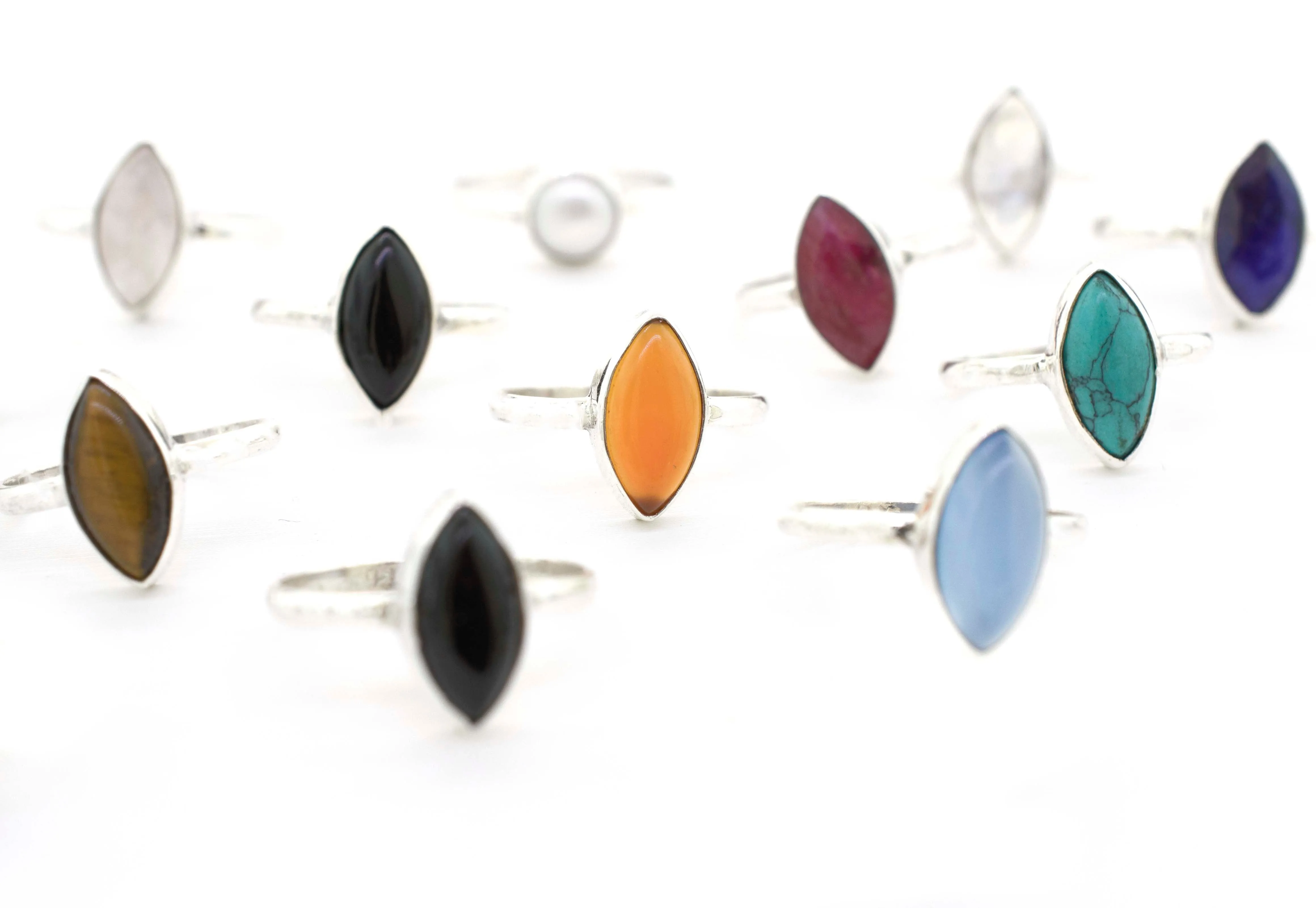 Simple Marquise Shaped Gemstone Ring