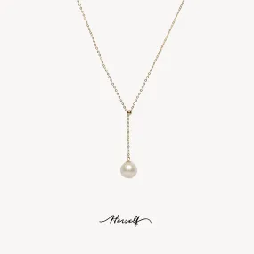 Single Akoya Pearl Pendant Necklace 18K Gold