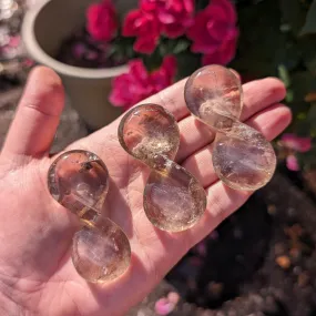 Smoky Quartz Crystal Infinity Symbol Palmstone