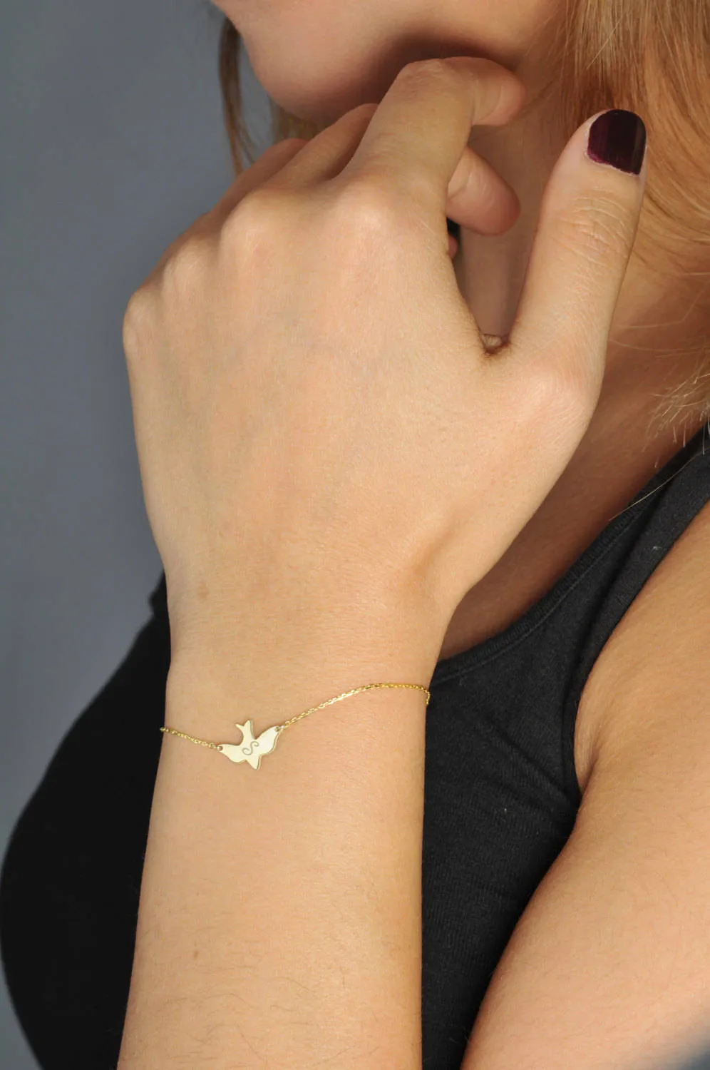 'Soar' 14K Gold Bird Bracelet
