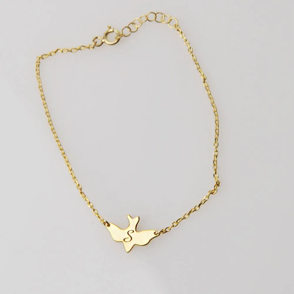 'Soar' 14K Gold Bird Bracelet