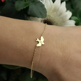 'Soar' 14K Gold Bird Bracelet