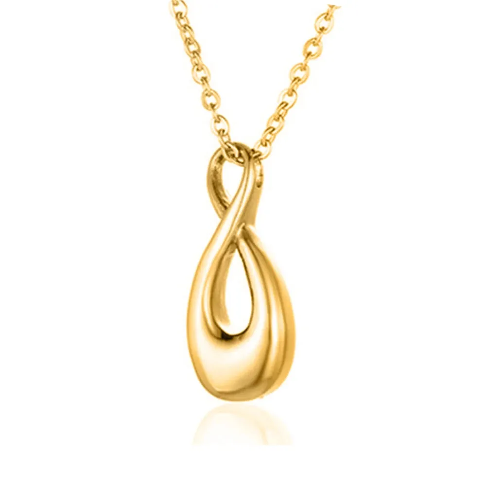 Stainless Steel 316L Memorial Infinity Cremation Jewelry for Ashes Eternity Funeral Urn Keepsake Necklace