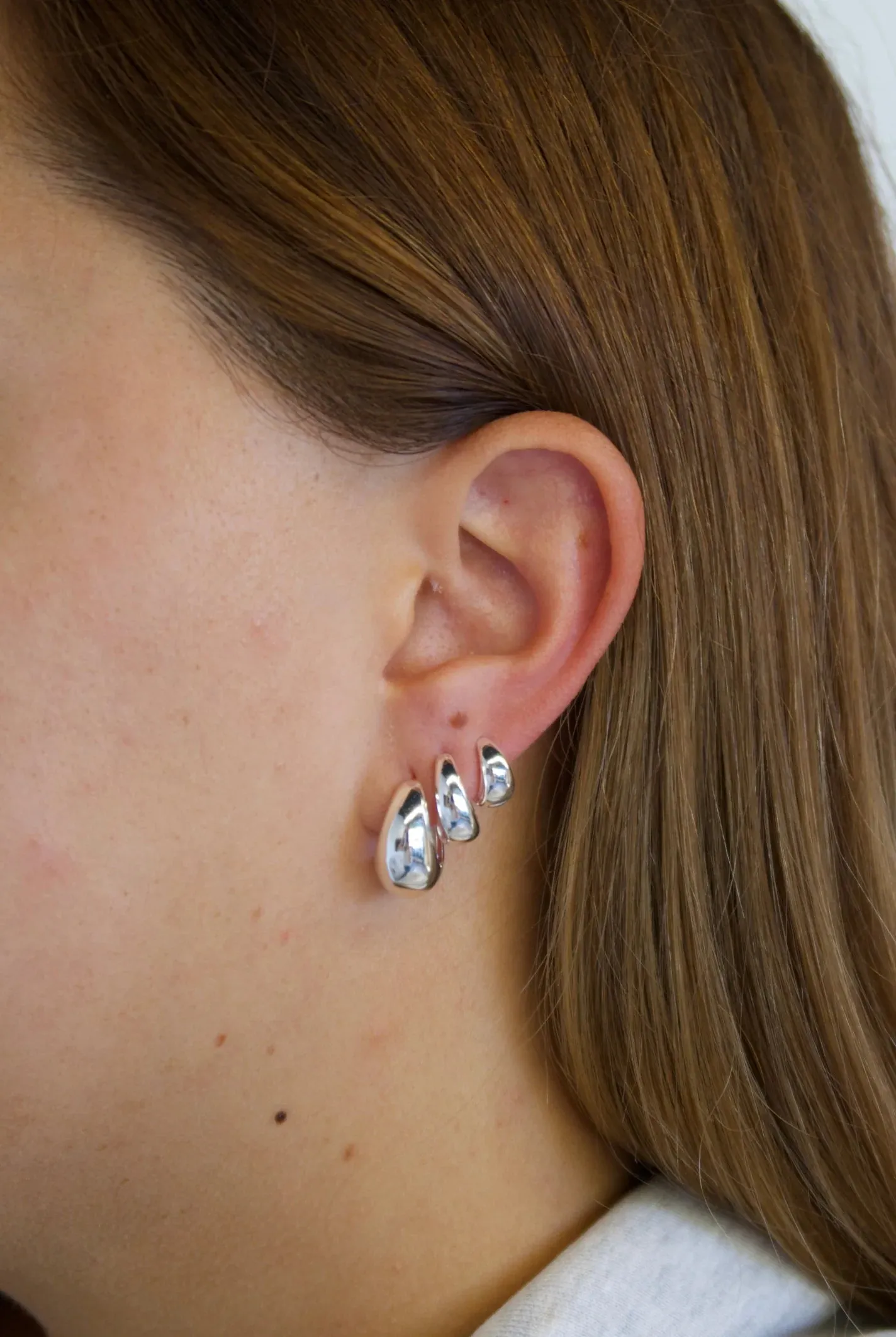 Steph Hoop Large - Silver