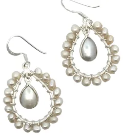 Tear Drop Pearl Earrings