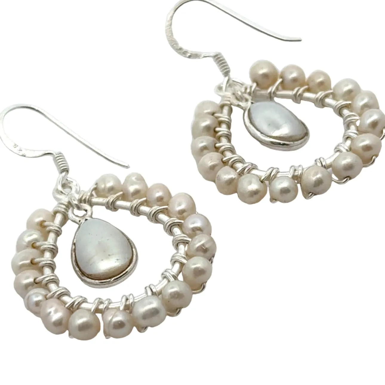 Tear Drop Pearl Earrings
