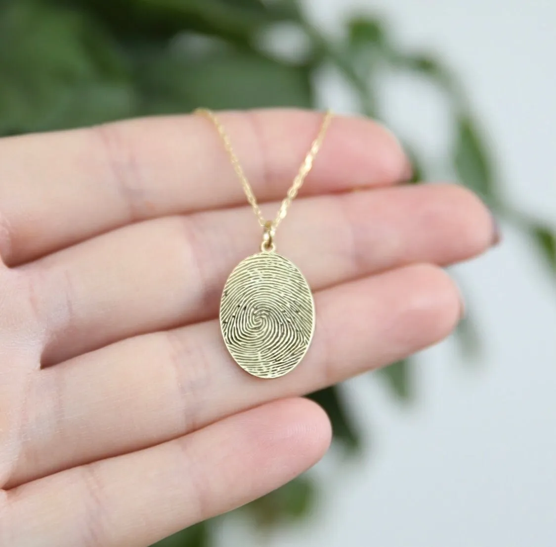 'Trace' Sterling Silver Fingerprint Necklace